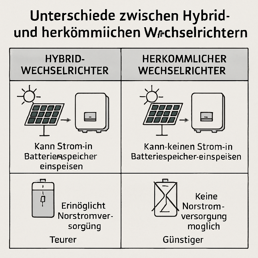 Was bedeutet Hybrid bei Wechselrichtern