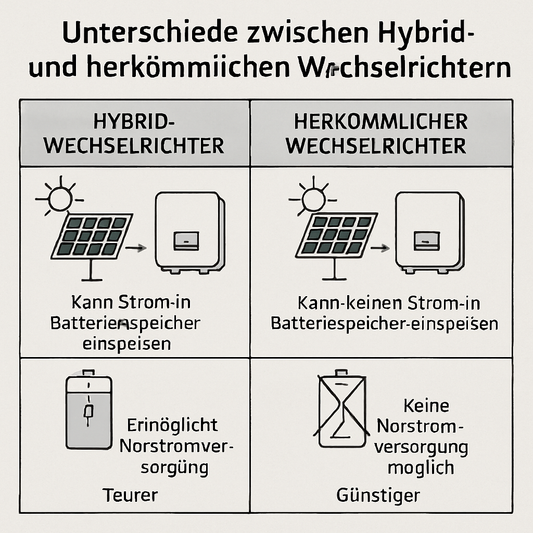 Was bedeutet Hybrid bei Wechselrichtern
