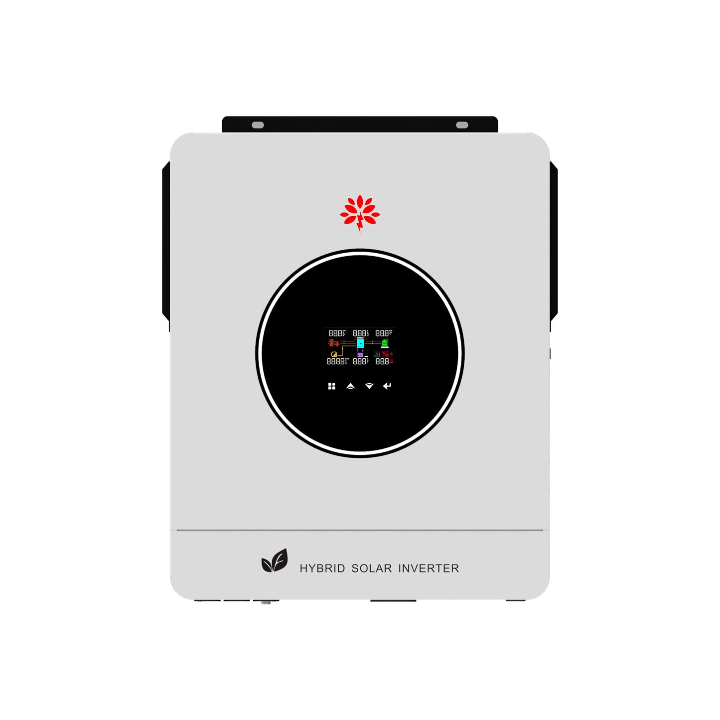 Homepow LMS-6200W Hybrid-Wechselrichter – 6.2 kW Einphasiger Solarwechselrichter mit MPPT, OLED, WiFi & Dual-Ausgang für On-/Off-Grid-Systeme - HomePow