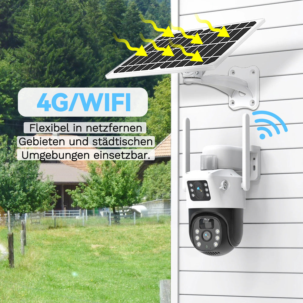 Homepow WSA-Q15 Dual-Objektiv Solar-Überwachungskamera (4G / WiFi) - HomePow