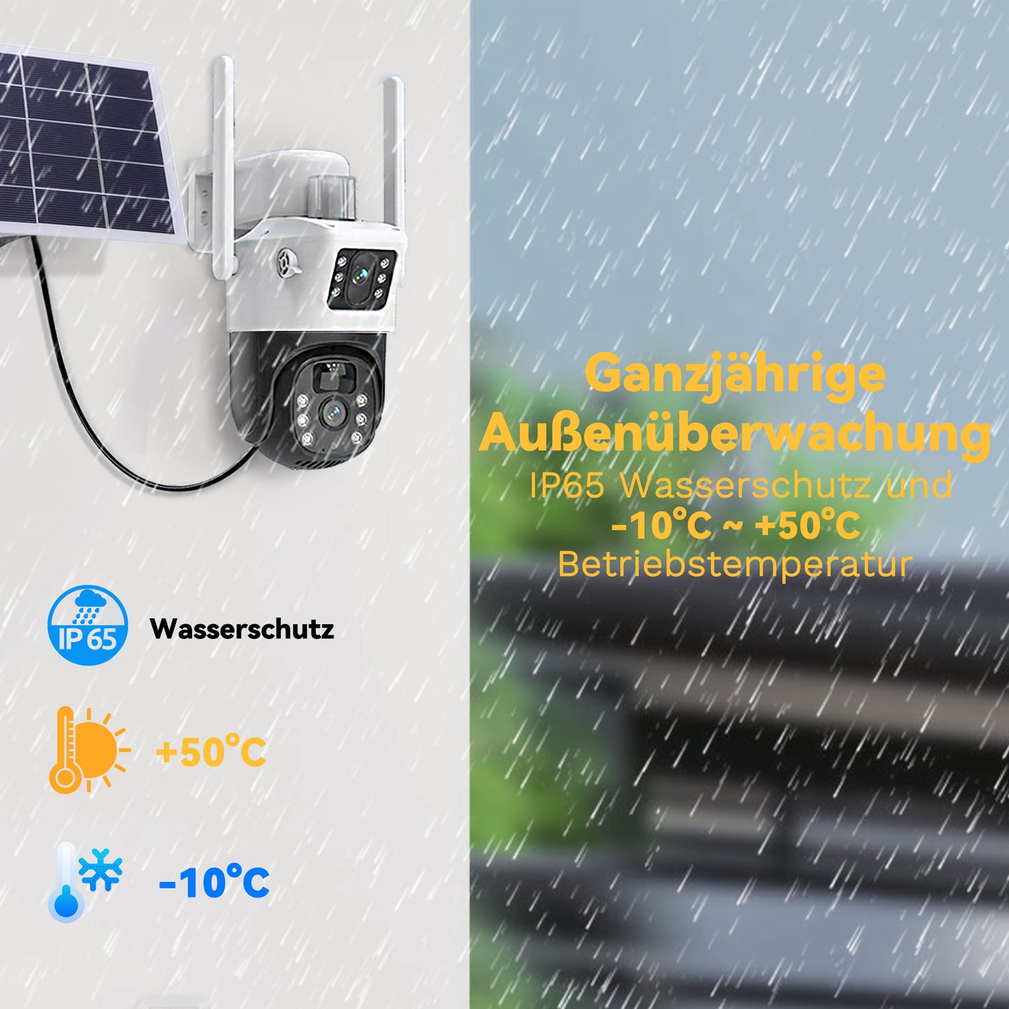 Homepow WSA-Q15 Dual-Objektiv Solar-Überwachungskamera (4G / WiFi) - HomePow
