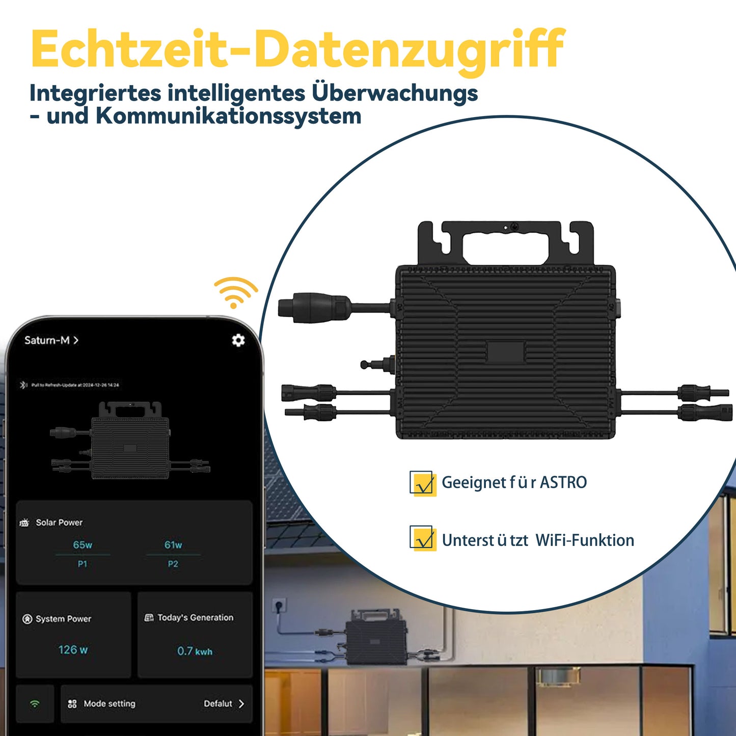 Homepow TM-800W Mikrowechselrichter – 800W Solar Wechselrichter mit Dual-MPPT & IP67 für Balkonkraftwerke - HomePow