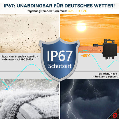 Homepow EST-800W Mikrowechselrichter – 800W Solar Wechselrichter mit Dual-MPPT, IP67 & App für Balkonkraftwerke - HomePow