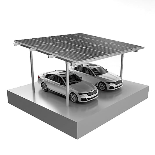 Homepow Freistehender Aluminium-PV-Carport für 2 Stellplätze - HomePow