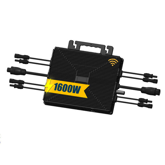 Homepow TM-1600W Mikrowechselrichter – 1600W Solar Wechselrichter mit 4×MPPT, IP67 & App für Balkonkraftwerke - HomePow