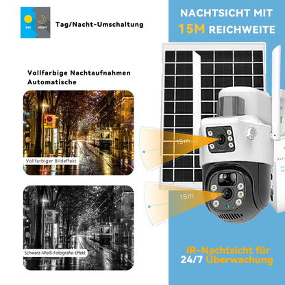 Homepow WSA-Q15 Dual-Objektiv Solar-Überwachungskamera (4G / WiFi) - HomePow