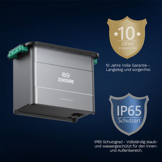 Homepow ZT-AB2000X Batterie – 1,92 kWh LiFePO₄ Speicher mit IP65, 10 Jahren Garantie & Plug-and-Play Installation - HomePow