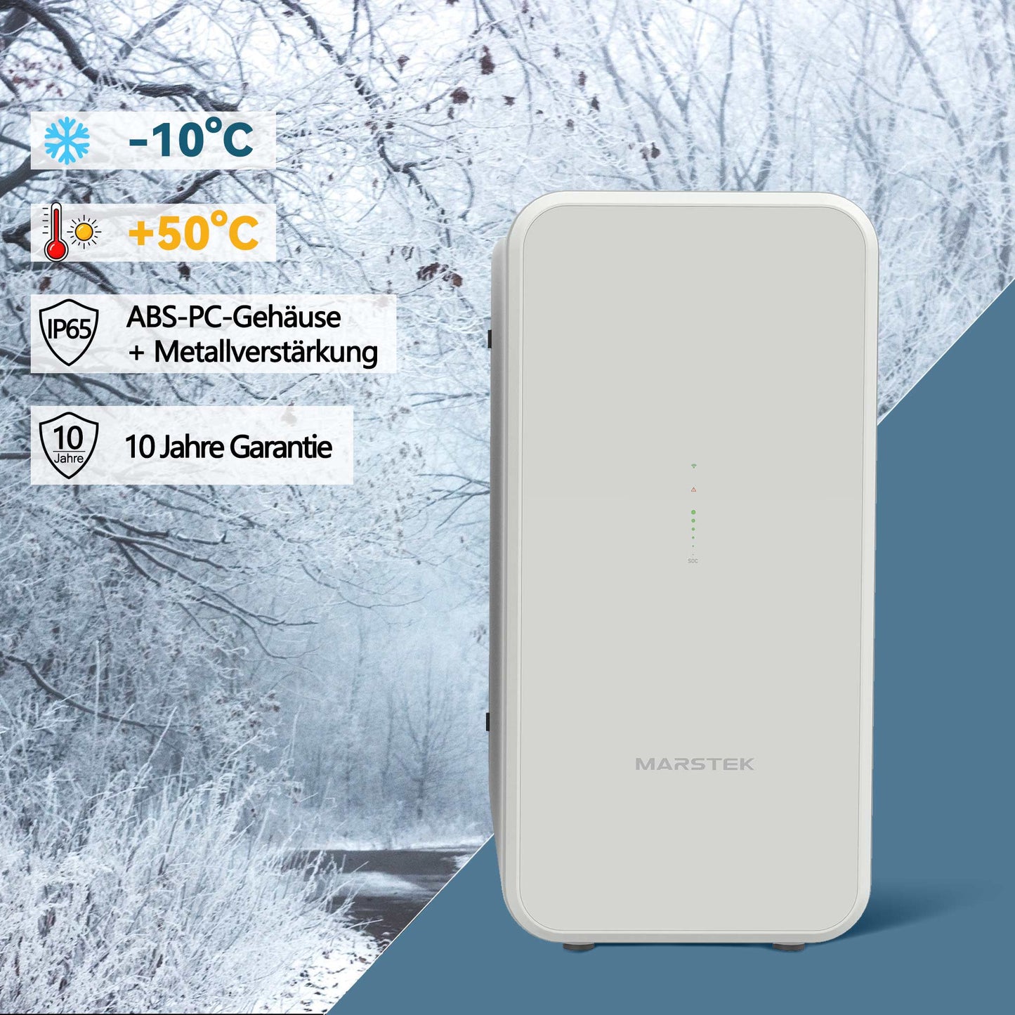 Homepow SS-2,24KWH Balkonbatterie – 2.24kWh LiFePO₄ Speicher für Balkonkraftwerke mit IP65 & App-Steuerung