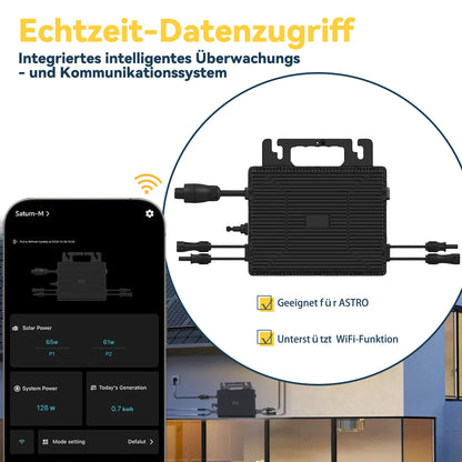 Homepow TM-800W Mikrowechselrichter – 800W Solar Wechselrichter mit Dual-MPPT & IP67 für Balkonkraftwerke - HomePow