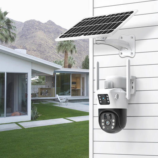 Q15 Dual-Objektiv Solar-Überwachungskamera Großhandel 10 Stk./Karton - HomePow